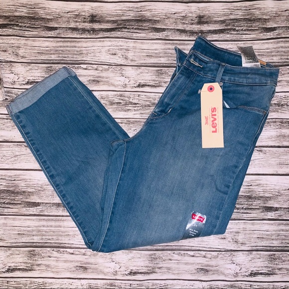levi's mid rise skinny crop